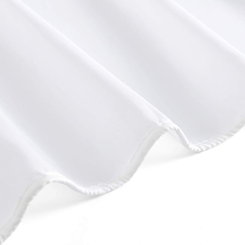 EurCross 72 x 76inch Shower Curtain for Bathroom, Easy Care Machine Washable Fabric Solid White Shower Curtain Liner 76 inch Long Without Hooks - Image 5